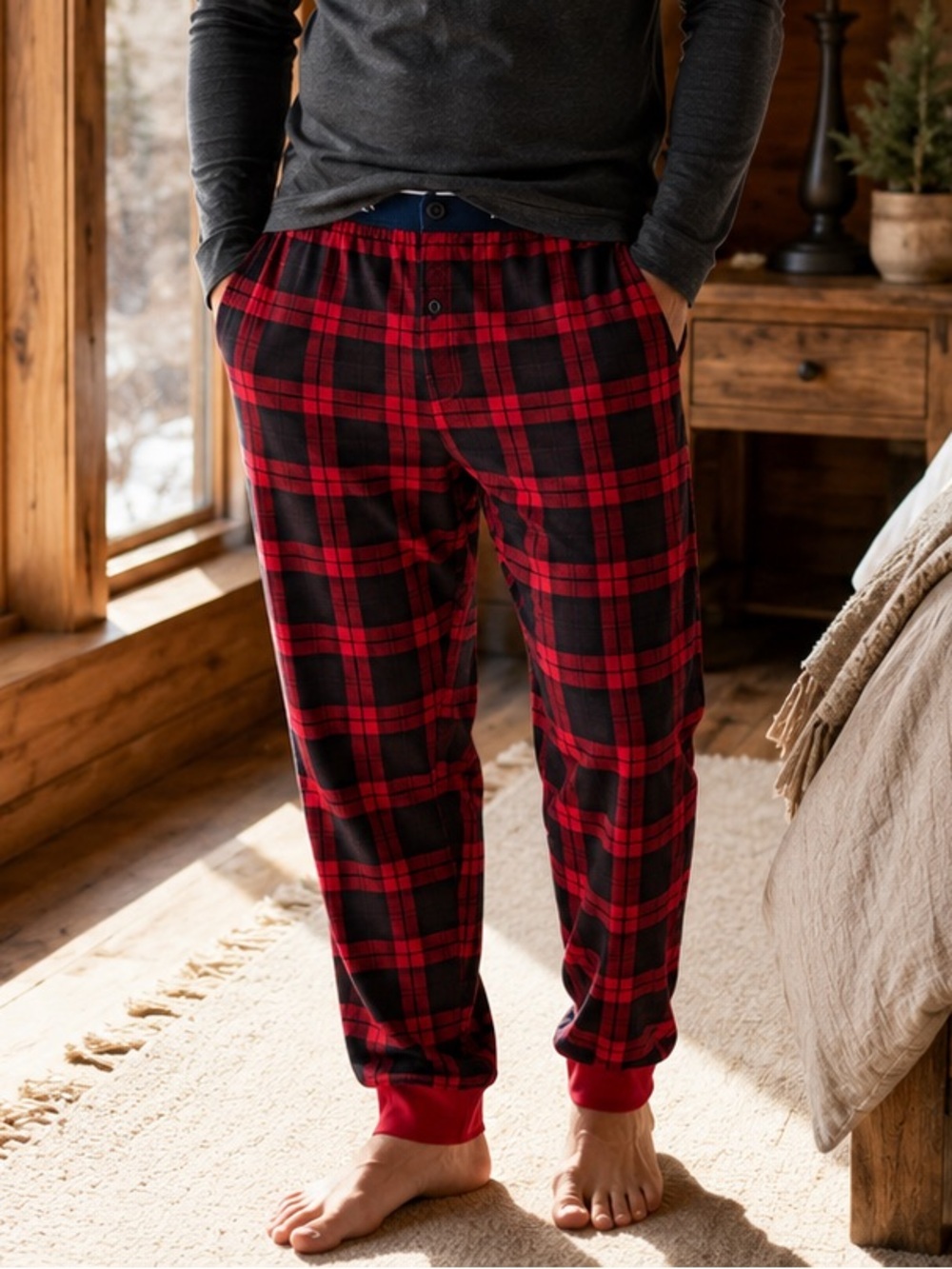 Nautica Plaid Lounge Pants Large NWT Super Soft Sleepwear